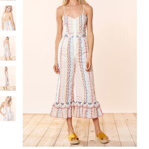 Red Carter Bailey Multi Color Eyelet Jumpsuit NWT